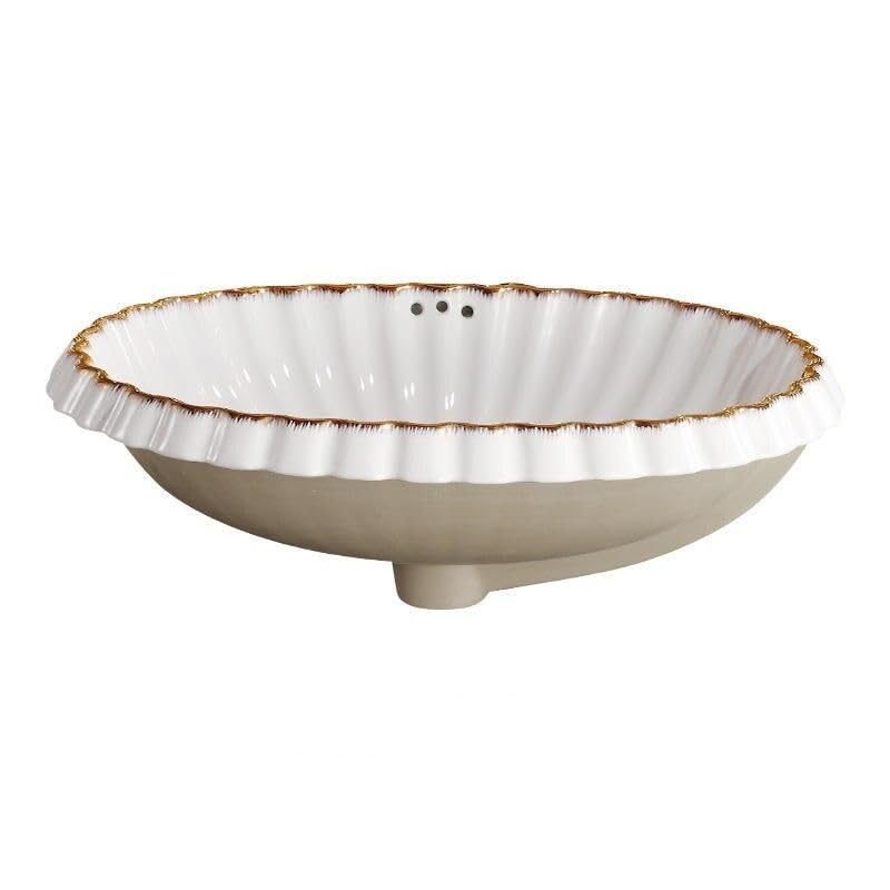 Elegant European-Style Oval Ceramic Bathroom Basin