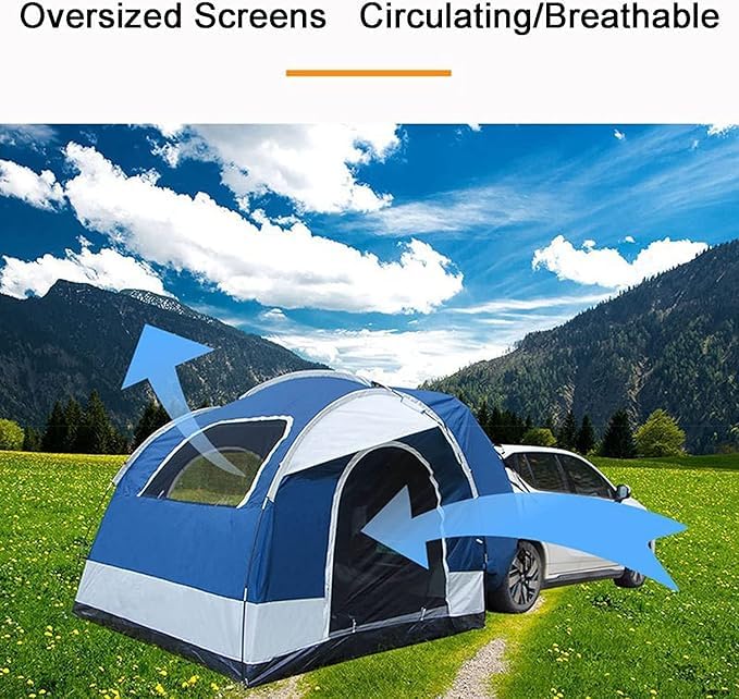 3-4-Personen-Heckzelt für Outdoor-Camping, Wandern & Roadtrips