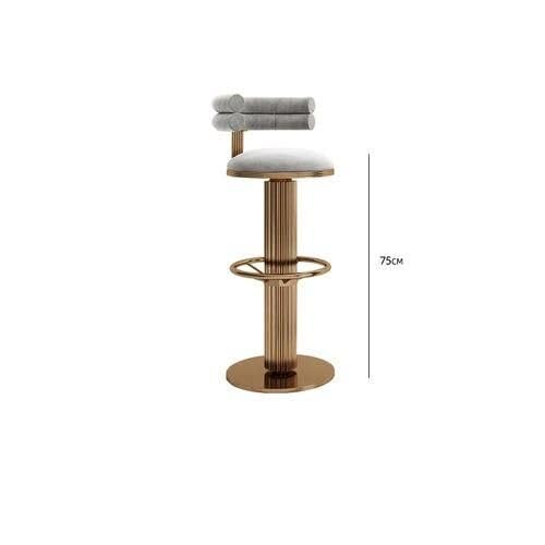 Modern Velvet Swivel Bar Chairs – Stylish Stainless Steel Stools for Bars & Restaurants