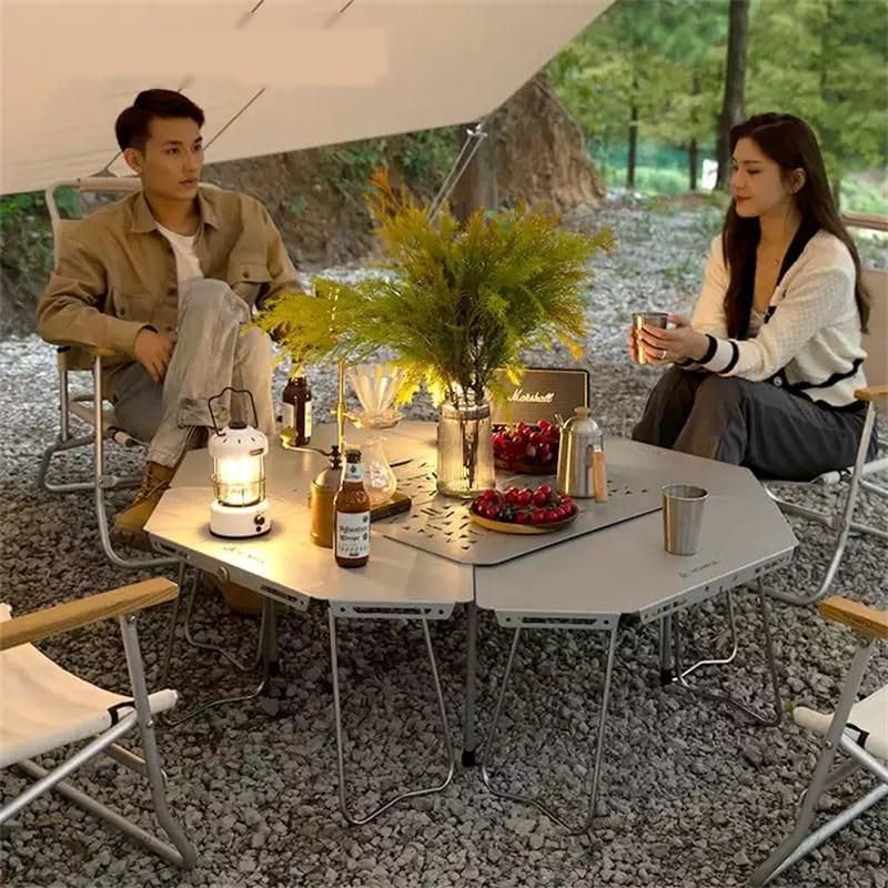 Ultraleichter klappbarer Picknicktisch aus Aluminium – unverzichtbar für Outdoor-Camping