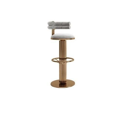 Modern Velvet Swivel Bar Chairs – Stylish Stainless Steel Stools for Bars & Restaurants