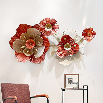 Europäische antike schmiedeeiserne Blumen-Wandkunst