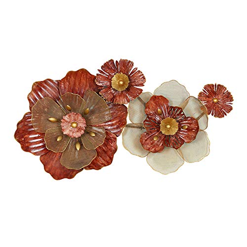 European Antique Wrought Iron Flower Wall Art