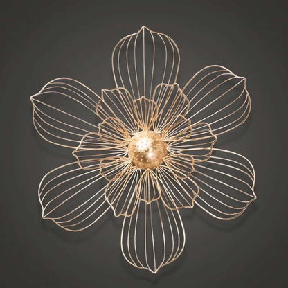 Elegant Metal Flower Wall Hanging for Living Room and Porch