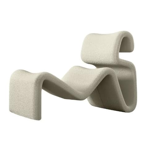 Modern Nordic Style Lazy Lounge Chair – Comfy Cashmere Single Sofa Recliner for Living Room and Balcony