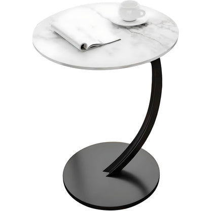 Sleek Nordic Metal Side Table - Modern Minimalist Coffee Table for Living &amp; Bedroom