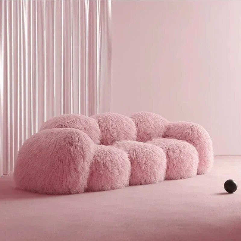Modern Nordic Plush Sofa Chair – Luxury L-Shaped Living Room Couch