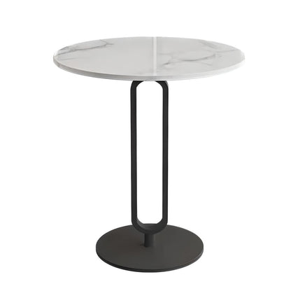 Chic Nordic-Inspired Slate Round Side Table for Modern Homes