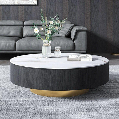 Luxury Italian Marble Sintered Stone Round Coffee Table