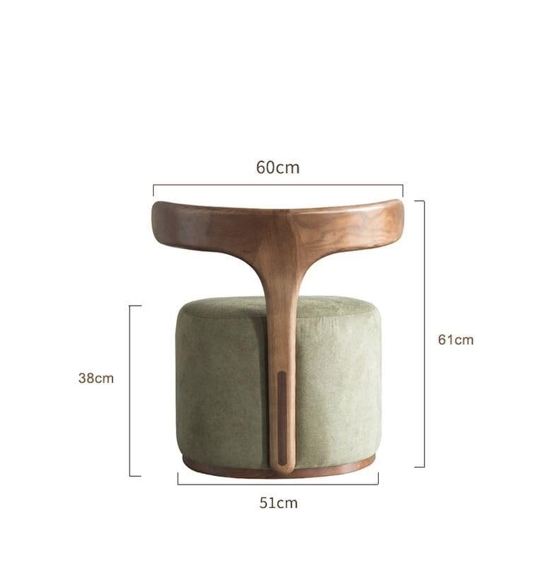 Nordic Modern Solid Wood Fabric Leisure Chair