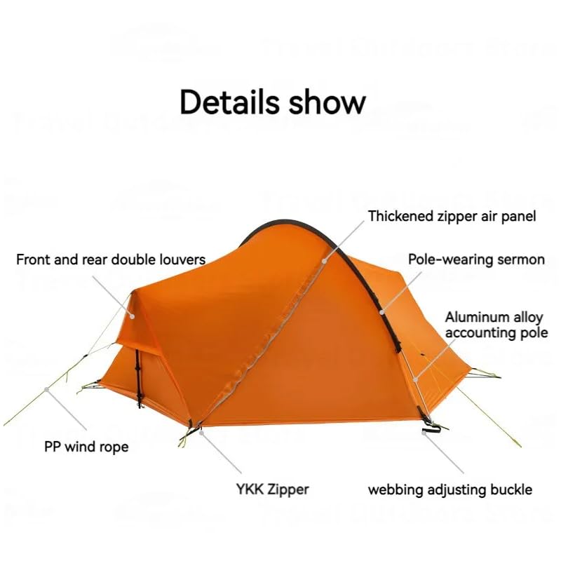 Lightweight Double Tent for Outdoor Camping & Hiking - Waterproof & Wind Resistant