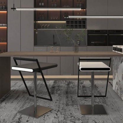 Luxury Minimalist Modern Adjustable Bar Stool with Backrest