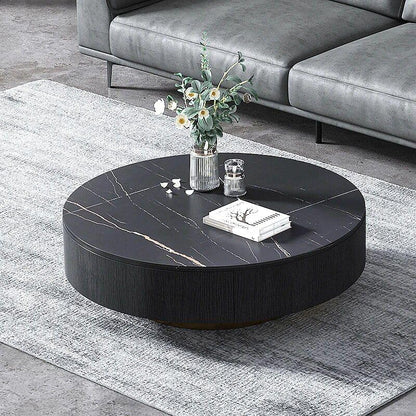 Luxury Italian Marble Sintered Stone Round Coffee Table