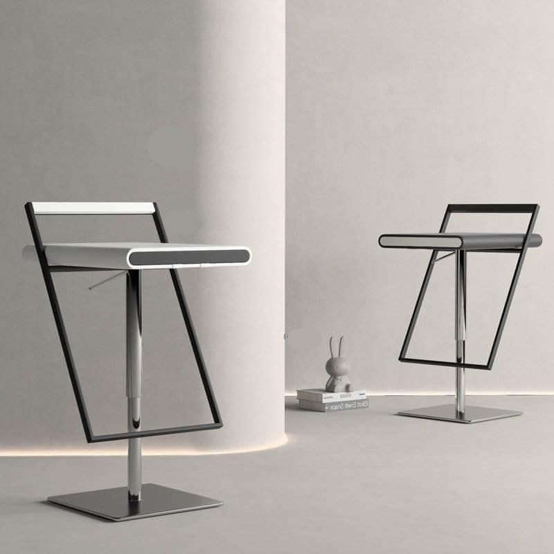Luxury Minimalist Modern Adjustable Bar Stool with Backrest
