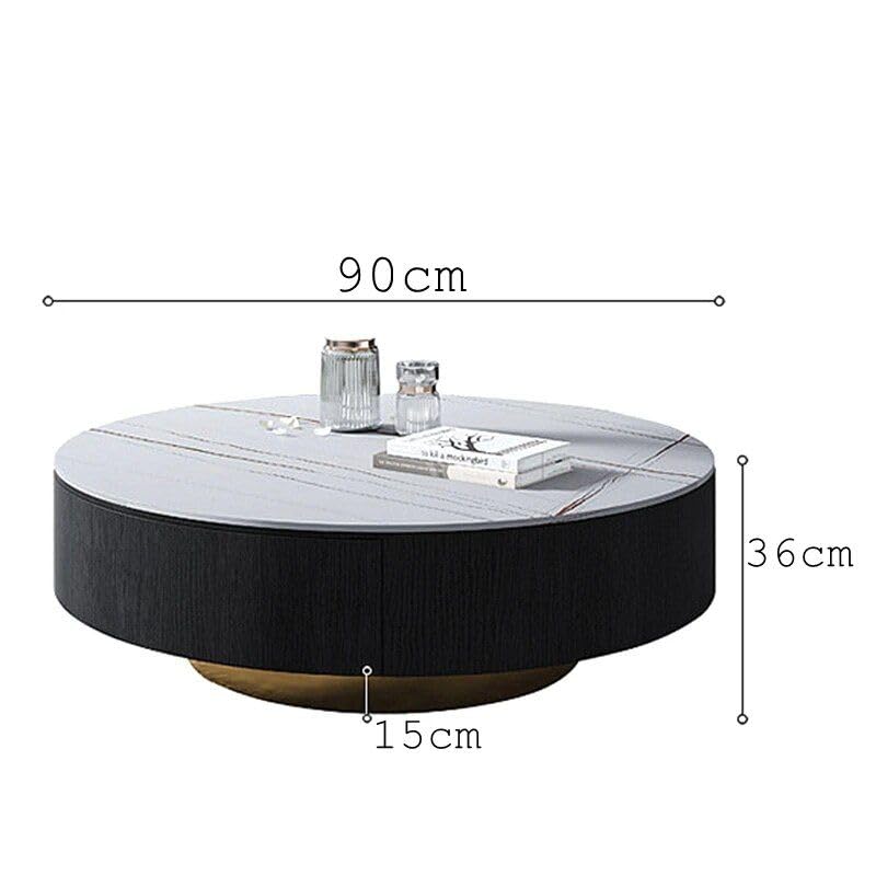 Luxury Italian Marble Sintered Stone Round Coffee Table