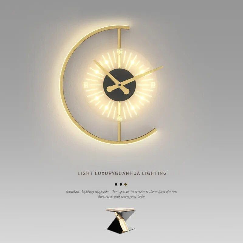 led wall lamp & Clock - Indoor Decoration with Minimalist Design