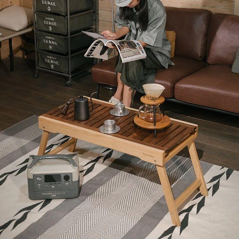 Versatile Pine & Black Walnut Folding Table - Perfect for picnics, bbqs, and Outdoor Adventures
