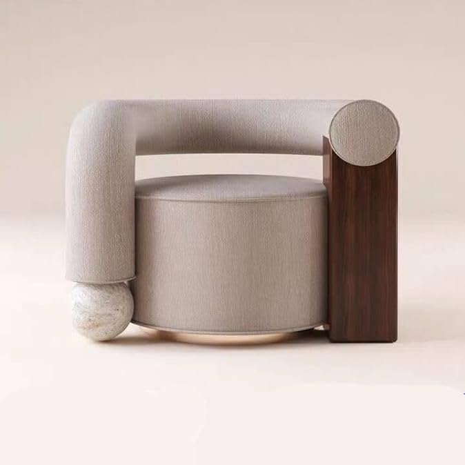 Elegant Minimalist Tiger Velvet Lounge Chair – L-Shaped Sofa for Modern Living