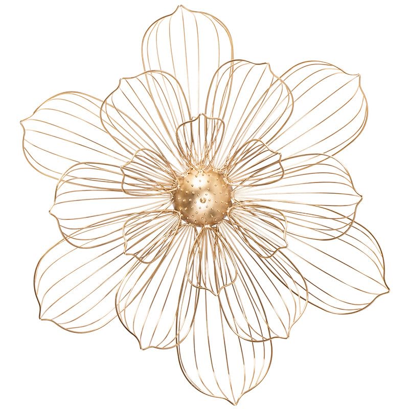 Elegant Metal Flower Wall Hanging for Living Room and Porch