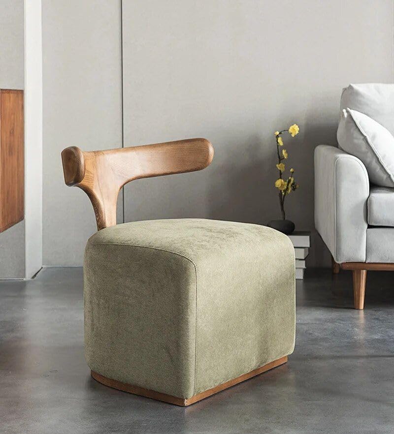 Nordic Modern Solid Wood Fabric Leisure Chair