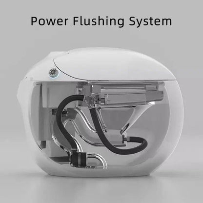 Deluxe Egg-Shaped Smart Toilet with Foot Flush and Warm Air Drying