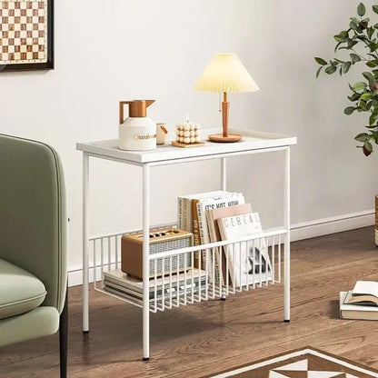 Chic Minimalist Modern Metal Side Coffee Table