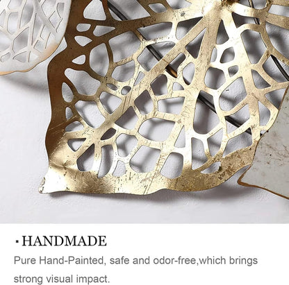 Creative Wrought Iron Leaf Wall Decor