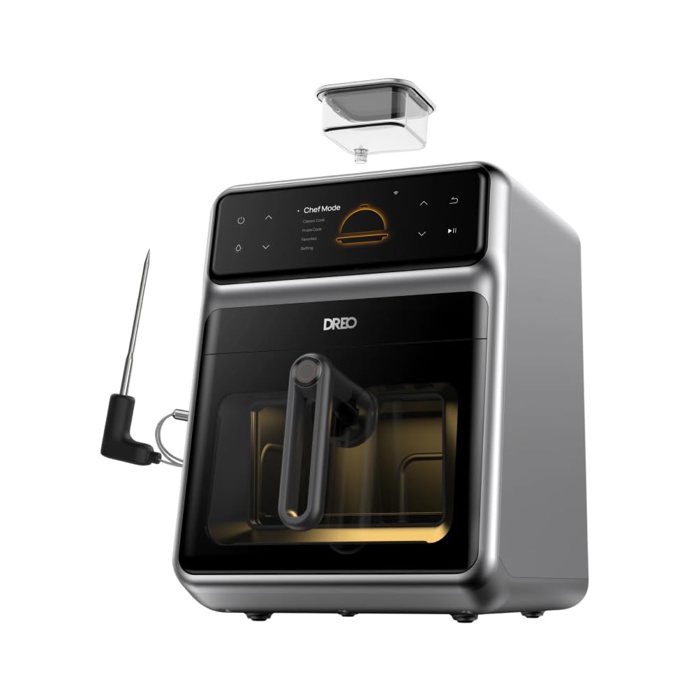 6 QT Smart Heißluftfritteuse mit fortschrittlicher Kochsonde und Wasserzerstäuber