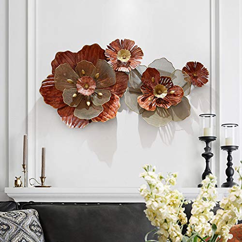 European Antique Wrought Iron Flower Wall Art