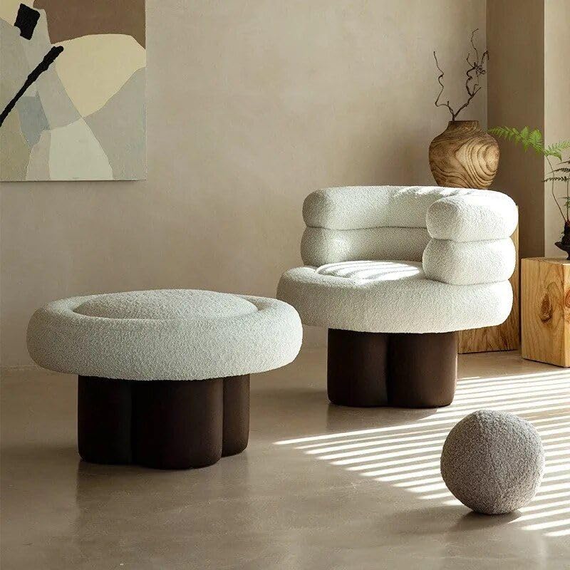 Scandinavian Modern Velvet Single Sofa Chair