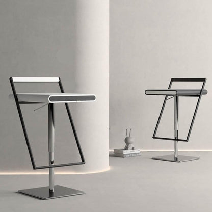 Luxury Minimalist Modern Adjustable Bar Stool with Backrest