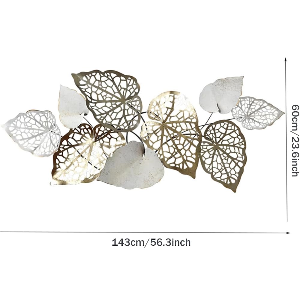 Creative Wrought Iron Leaf Wall Decor