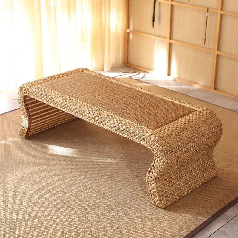 Modern Minimalist Rattan Coffee Table – Luxury Nordic Design for Elegant Living Spaces