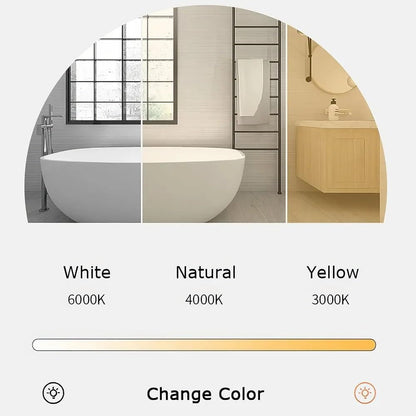 Modern Rectangular smart led Bathroom Mirror with Bluetooth Speaker &amp; Adjustable Light
