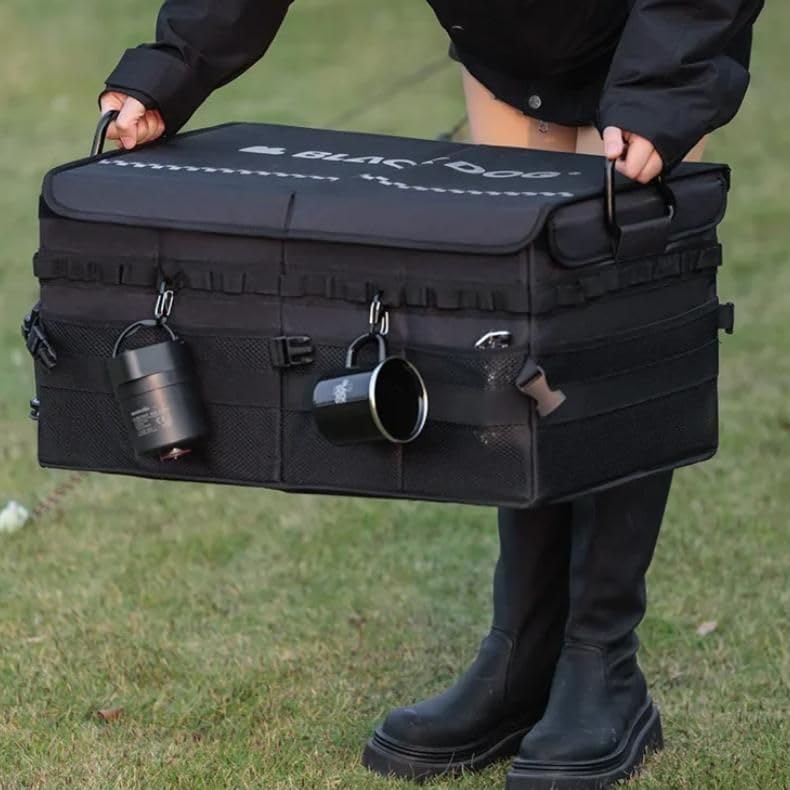 versatile 60l collapsible outdoor storage box with handle
