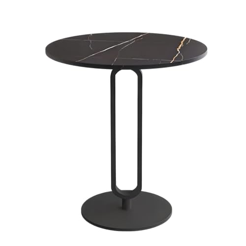 Eleganter, nordisch inspirierter, runder Beistelltisch aus Schiefer für moderne Wohnungen