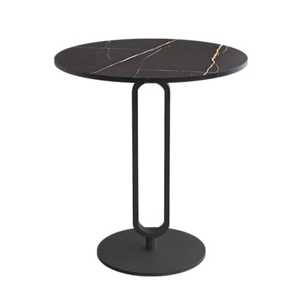 Eleganter, nordisch inspirierter, runder Beistelltisch aus Schiefer für moderne Wohnungen