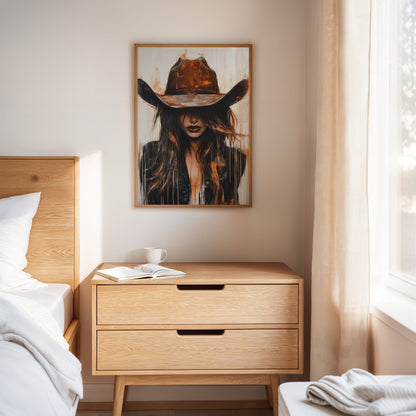 Cowgirl in Crimson – Modern Western Grit