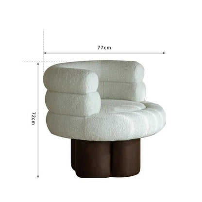 Scandinavian Modern Velvet Single Sofa Chair