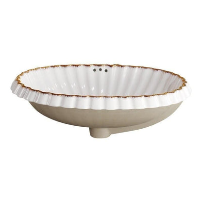 Elegant European-Style Oval Ceramic Bathroom Basin