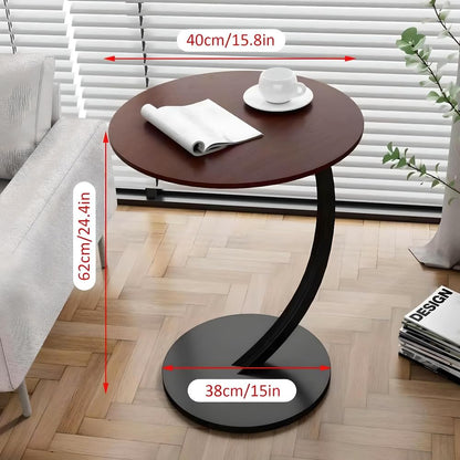 Sleek Nordic Metal Side Table - Modern Minimalist Coffee Table for Living &amp; Bedroom