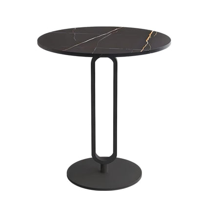 Chic Nordic-Inspired Slate Round Side Table for Modern Homes