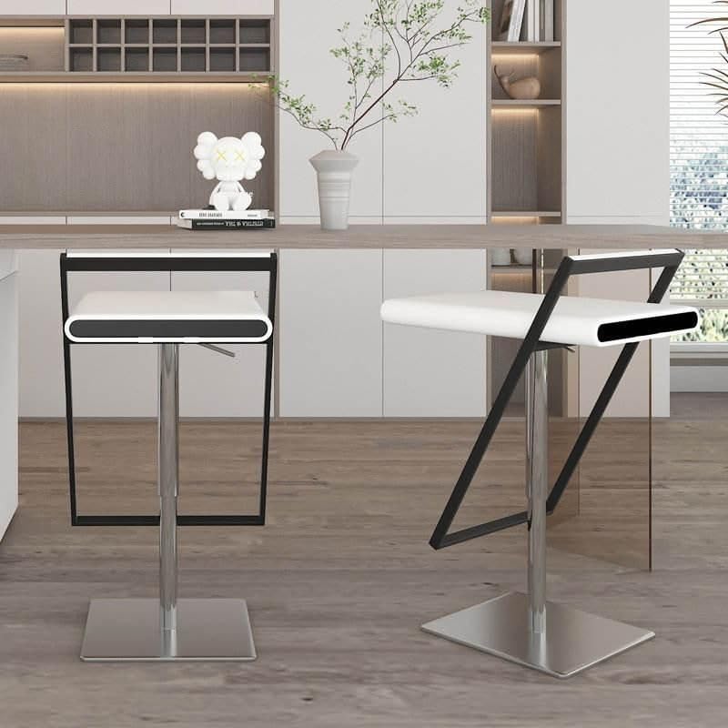 Luxury Minimalist Modern Adjustable Bar Stool with Backrest