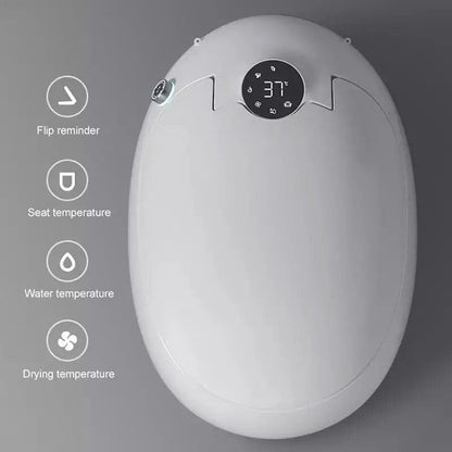 Deluxe Egg-Shaped Smart Toilet with Foot Flush and Warm Air Drying
