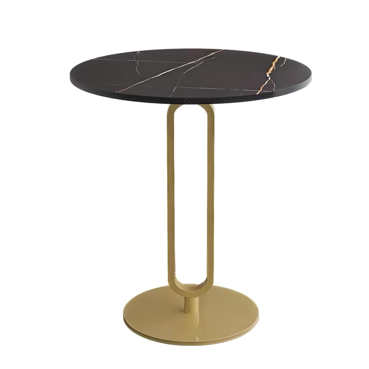 Eleganter, nordisch inspirierter, runder Beistelltisch aus Schiefer für moderne Wohnungen