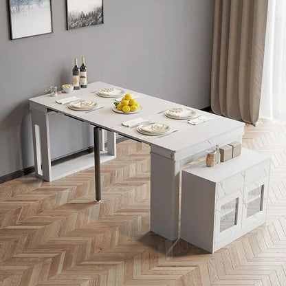 Moderner ausziehbarer Esstisch Rechteckiges Sideboard mit Stauraum