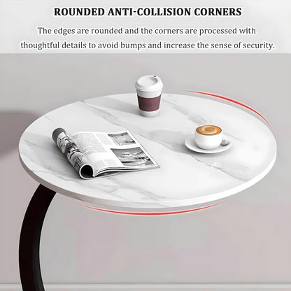 Sleek Nordic Metal Side Table - Modern Minimalist Coffee Table for Living &amp; Bedroom