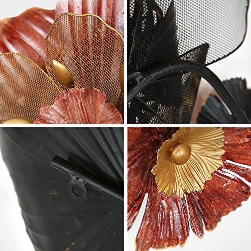 European Antique Wrought Iron Flower Wall Art