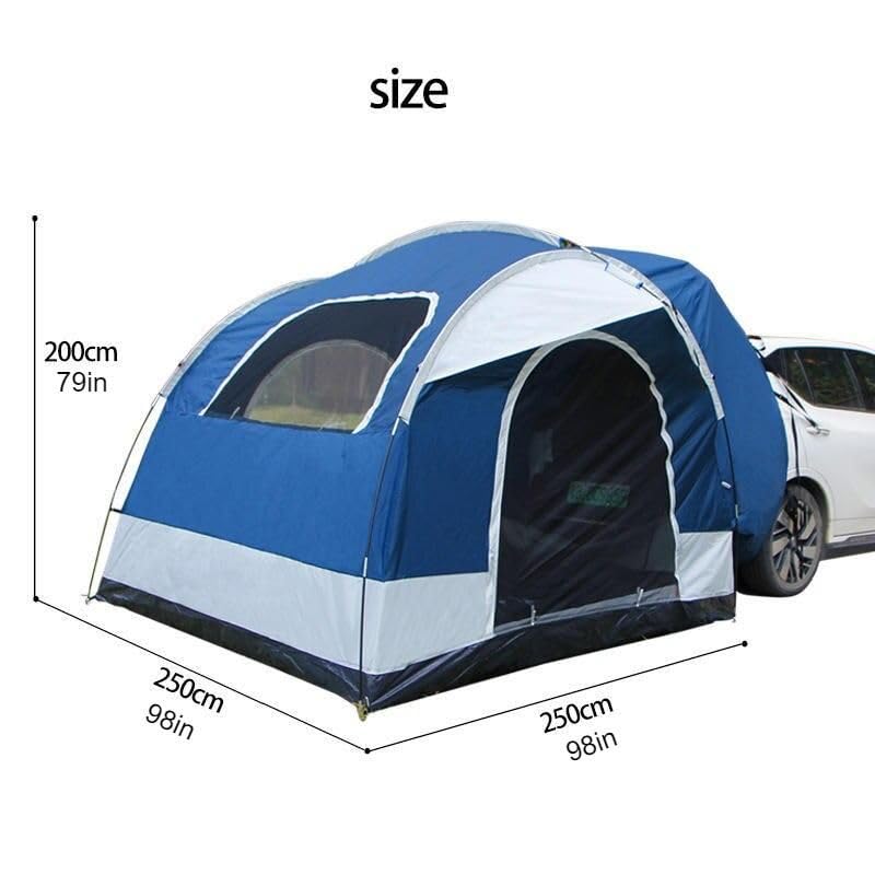 3-4 Person Car Rear Tent for Outdoor Camping, Hiking & Road Trips