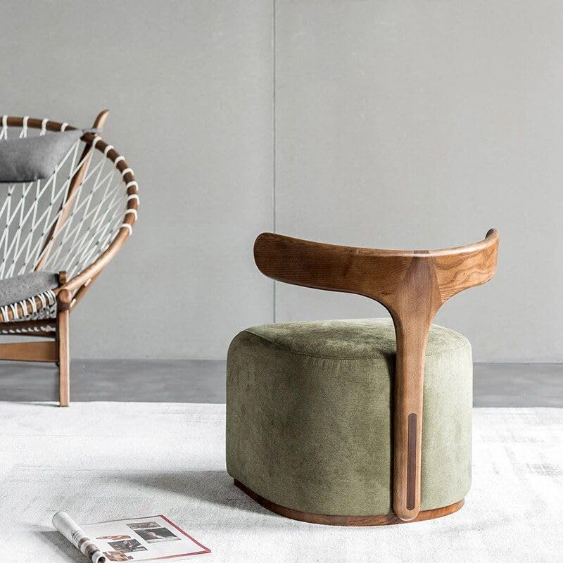 Nordic Modern Solid Wood Fabric Leisure Chair